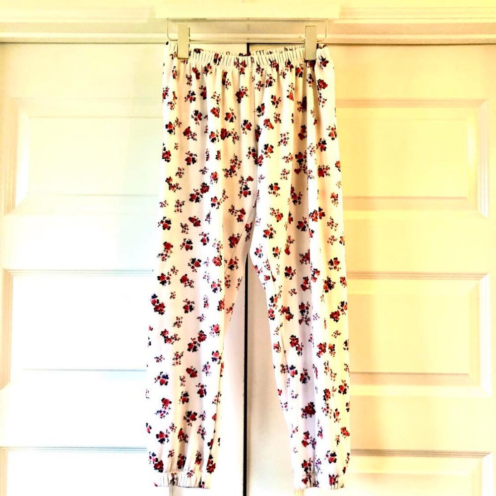 SPIRITUAL GANGSTER Perfect SG Varsity Logo Ditsy Floral Jogger Sweat Pant M NWOT - Picture 5 of 9